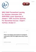 WGU D662 Personalized Learning for Inclusion classrooms OA3 2025&sol;2026 Latest Questions & Answers&colon; 100&percnt; Accurate Solutions For Guaranteed Success &vert; Expert-Verified&comma; Graded A&plus;
