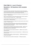 PGA PGM 3&period;0 - Level 3 Practice Questions - All Questions with complete solution