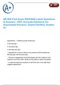 NR 509 Final Exam 2025&sol;2026 Latest Questions & Answers&colon; 100&percnt; Accurate Solutions For Guaranteed Success &vert; Expert-Verified&comma; Graded A&plus;