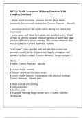N3314&colon; Health Assessment Midterm Questions With Complete Solutions