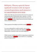 BSN302 Theory quiz -2 latest updated version with 19 expert curated questions and answers