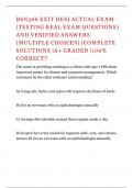 BSN366 EXIT HESI ACTUAL EXAM &lpar;TESTING REAL EXAM QUESTIONS&rpar; AND VERIFIED ANSWERS