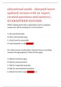 educational needs - sherpath latest updated version with 19 expert curated questions and answers