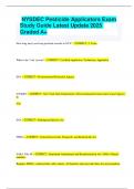 NYSDEC Pesticide Applicators Exam Study Guide Latest Update 2025  Graded A&plus;