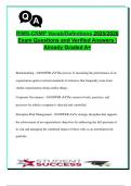 RIMS CRMP 2025&sol;2026 &ndash; 180&plus; Verified Vocabulary & Definition-Based Exam Questions &vert; ERM&comma; Risk Analysis&comma; Governance&comma; KRIs&comma; Resilience&comma; Risk Treatment
