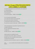 AIS Test 2 Exam UPDATED QUESTIONS  AND CORRECT ANSWERS