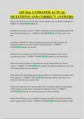 AIS Test 2 UPDATED ACTUAL  QUESTIONS AND CORRECT ANSWERS