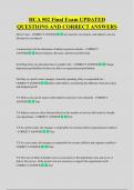 HCA 502 Final Exam UPDATED  QUESTIONS AND CORRECT ANSWERS