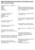 NSG 121 Health Assessment Exam 4 Test Questions with 100&percnt; Correct Answers