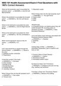 NSG 121 Health Assessment Exam 3 Test Questions with 100&percnt; Correct Answers
