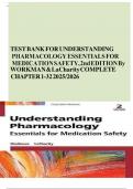 Test Bank for Understanding Pharmacology Essentials for Medication Safety&comma; 3rd Edition by M&period; Linda