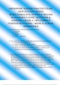 ORTHOPEDIC SURGERY PRACTICE EXAM&colon; &lpar;NEW 2025&sol;2026 UPDATE&rpar; MUSCULOSKELETAL SYSTEM & TRAUMA MANAGEMENT GUIDE &vert; QUESTIONS & ANSWERS &vert; GRADE A &vert; 100&percnt; CORRECT &lpar;VERIFIED SOLUTIONS&rpar; &ndash; MEDICAL SCHOOL ORTHOPEDICS