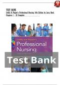 TEST BANK For Leddy & Pepper&rsquo;s Professional Nursing 10th Edition by Lucy Hood Chapters 1 - 22 Complete