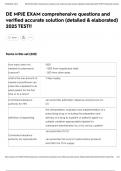 DE MPJE EXAM comprehensive questions and verified accurate solution &lpar;detailed & elaborated&rpar; 2025 TEST&excl;&excl;