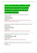 chem lab EXAM NEW VERSION LATEST UPDATE 2025-2026 WITH ACCURATE  ANSWERS GUARANTEED PASS BEST  STUDYING MATERIAL 