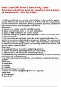 West Coast EMT Block 2 Exam Study Guide &ndash; Emergency Medicine exam set questions and answers all revised MUST SEE tips NEW&excl;&excl;&excl;&period;pdf