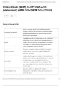 CHAM EXAM &lpar;2025&rpar; QUESTIONS AND &lpar;elaborated&rpar; WITH COMPLETE SOLUTIONS