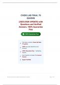 CHEM LAB FINAL 76 QUIZIES &lpar;2026&sol;2027 UPDATE&rpar; with Questions and Verified Answers&comma; 100&percnt; Guarantee Pass