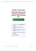 NRCME STUDY SHEET  &lpar;2025&sol;2026 UPDATE&rpar; with  Questions and Verified  Answers&comma; 100&percnt; Guarantee  Pass