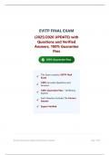 EVITP FINAL EXAM  &lpar;2025&sol;2026 UPDATE&rpar; with  Questions and Verified  Answers&comma; 100&percnt; Guarantee  Pass  100&percnt; Guarantee Pass            This Exam contains&colon; EVITP Final  Exam  100&percnt; Accurate Questions and  Answers  100&percnt; Guarantee Pass - Verified by  Experts  Each 