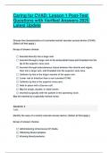 Caring for CVAD&colon; Lesson 1 Post-Test Questions with Verified Answers 2025  Latest Update 