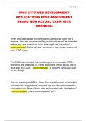WGU C777 WEB DEVELOPMENT  APPLICATIONS POST-ASSESSMENT  BRAND NEW ACTUAL EXAM WITH  ANSWERS&period; 
