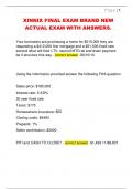 XINNIX FINAL EXAM BRAND NEW  ACTUAL EXAM WITH ANSWERS&period; 