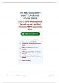 ATI RN COMMUNITY  HEALTH NURSING  STUDY GUIDE  &lpar;2025&sol;2026 UPDATE&rpar; with  Questions and Verified  Answers&comma; 100&percnt; Guarantee  Pass