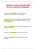 CONTENT EXAM 305 BRAND NEW  ACTUAL EXAM WITH ANSWERS&period; 