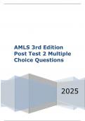 AMLS 3rd Edition Post Test 2 Multiple Choice Questions
