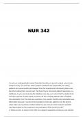 NUR 342 MIDTERM REVIEW QUESTIONS AND VERIFIED ANSWERS
