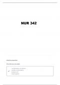 NUR 342 EXAM 2 QUESTIONS AND VERIFIED ANSWERS