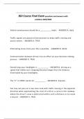BDI Course Final Exam questions and answers with solutions 2025&sol;2026