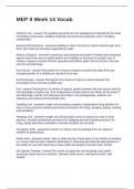 MEP II Week 14 Vocab Questions and Answers 2025