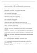 intro to anatomy and physiology