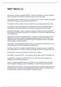 MEP Week 13 Questions and Answers 