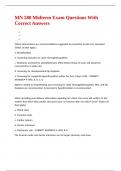 MN 580 Midterm Exam Questions With Correct Answers