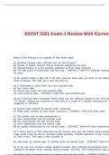 BSTAT 3321 Exam 1 Review With Correct Answers