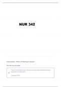 NUR 342 HEALTH ASSESSMENT FINAL EXAM QUESTIONS AND VERIFIED ANSWERS