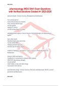 pharmacology WGU D441 Exam Questions with Verified Solutions Graded A&plus; 2025-2026