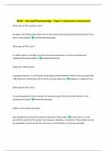 N244 &ndash; Nursing Pharmacology &ndash; Exam 1 Questions and Answers 