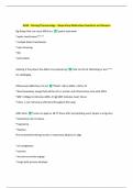 N244 &ndash; Nursing Pharmacology &ndash; Respiratory Medications Questions and Answers 