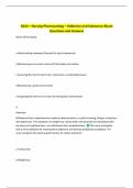 N244 &ndash; Nursing Pharmacology &ndash; Addiction and Substance Abuse  Questions and Answers 