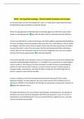 N244 &ndash; Nursing Pharmacology &ndash; Mental Health Questions and Answers