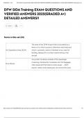 DFW SIDA Training EXAM QUESTIONS AND VERIFIED ANSWERS 2025&lpar;GRADED A&plus;&rpar; DETAILED ANSWERS&excl;&excl;
