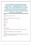 FTCE General Knowledge Math Exam 2025 &ndash; Comprehensive Study Guide &plus; Full-Length Practice Tests with 100&plus; Exam-Style Questions&comma; Step-by-Step Solutions&comma; Math Review Notes & Answer Key