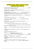 Certified Storm Water Operator Exam question with answers