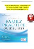  TEST BANKS For Family Practice Guidelines 5th Edition by Jill C. Cash; Cheryl A. Glass; ‎Jenny Mullen||Chapters 1 - 23   