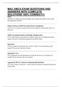 MAC AMCA EXAM QUESTIONS AND ANSWERS WITH COMPLETE SOLUTIONS 100&percnt; CORRECT&excl;&excl;&excl;