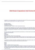 2310 Exam 2 Questions And Correct Answers
